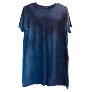 Brandy Melville black Navy Tie Dye Tee Dress t-s…